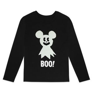 Disney Mickey Mouse Halloween Long Sleeve Reversible Sequin T-Shirt for Kids (N…